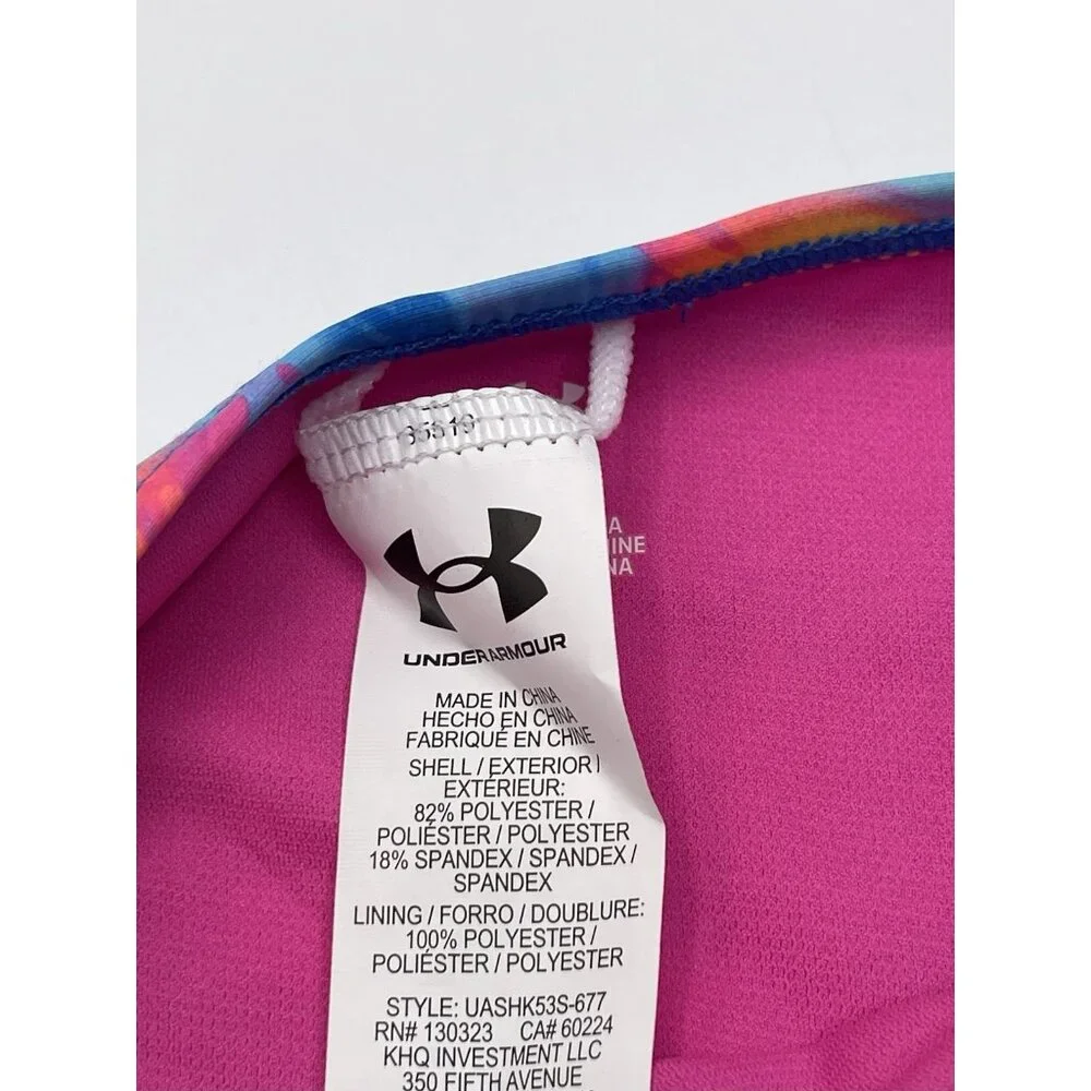 Under Armour Bikini Bottom Girls Youth Kids Size 14 Blue Yellow‎ Tie Dye
